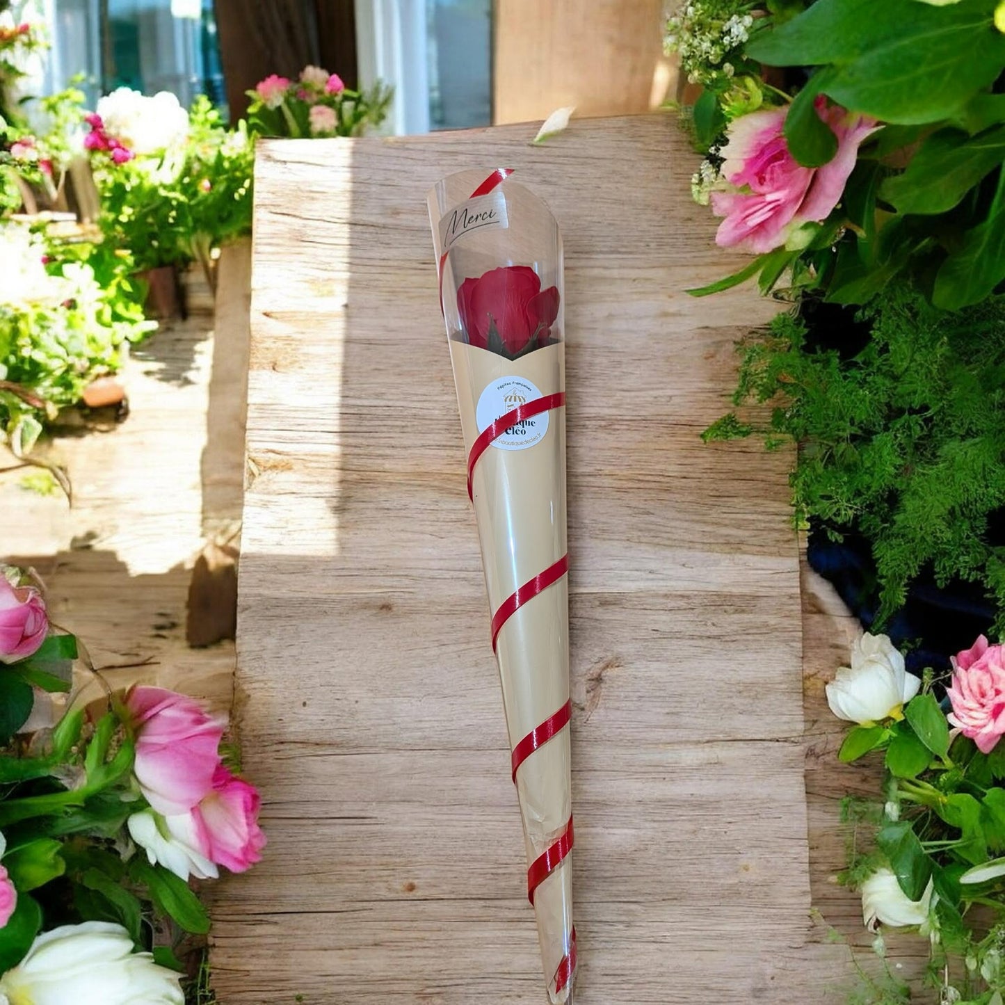 ROSE DE SAVON INDIVIDUEL ROUGE