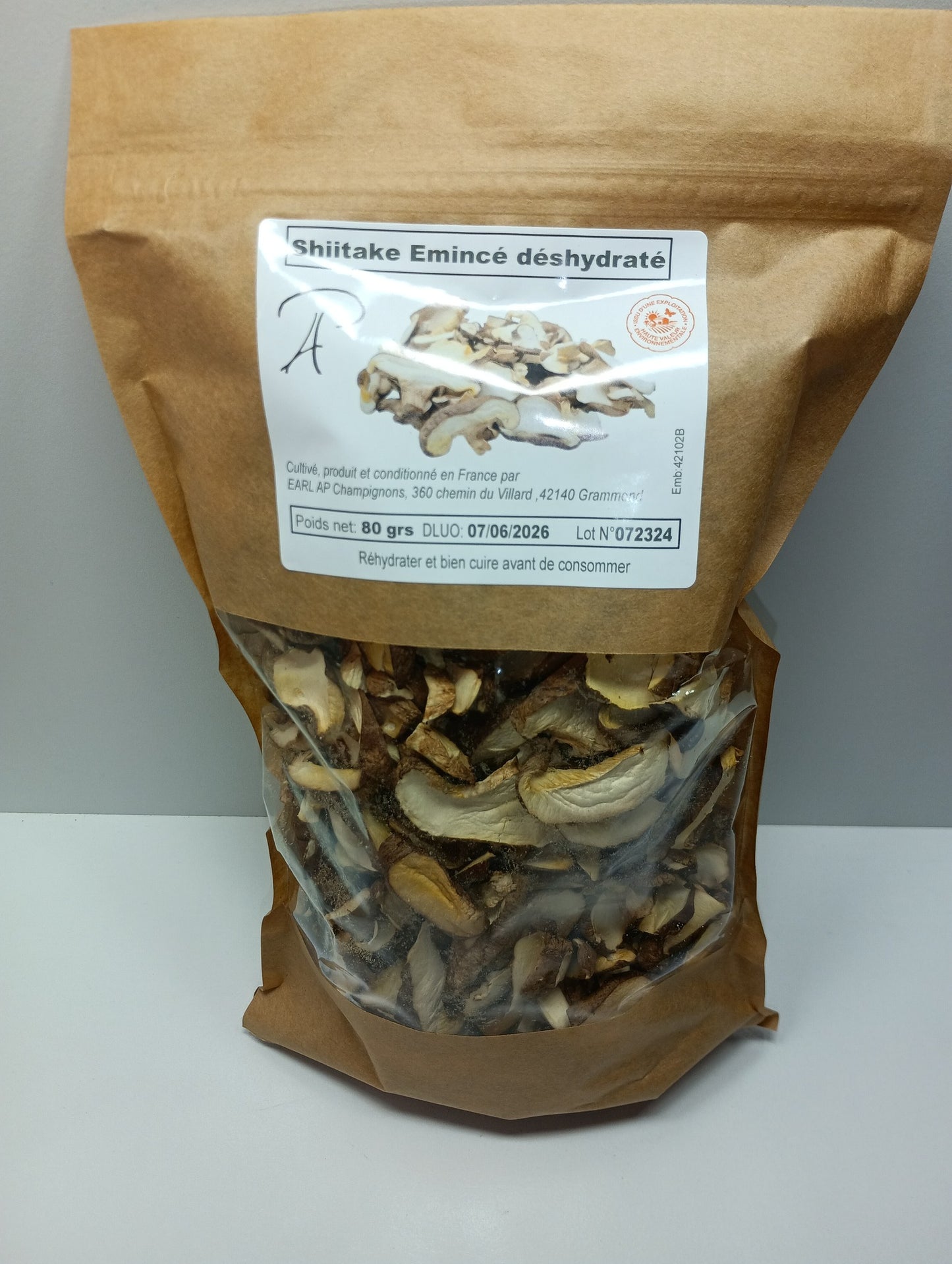 SACHET SHIITAKE ÉMINCÉ DESHYDRATÉ - 80g