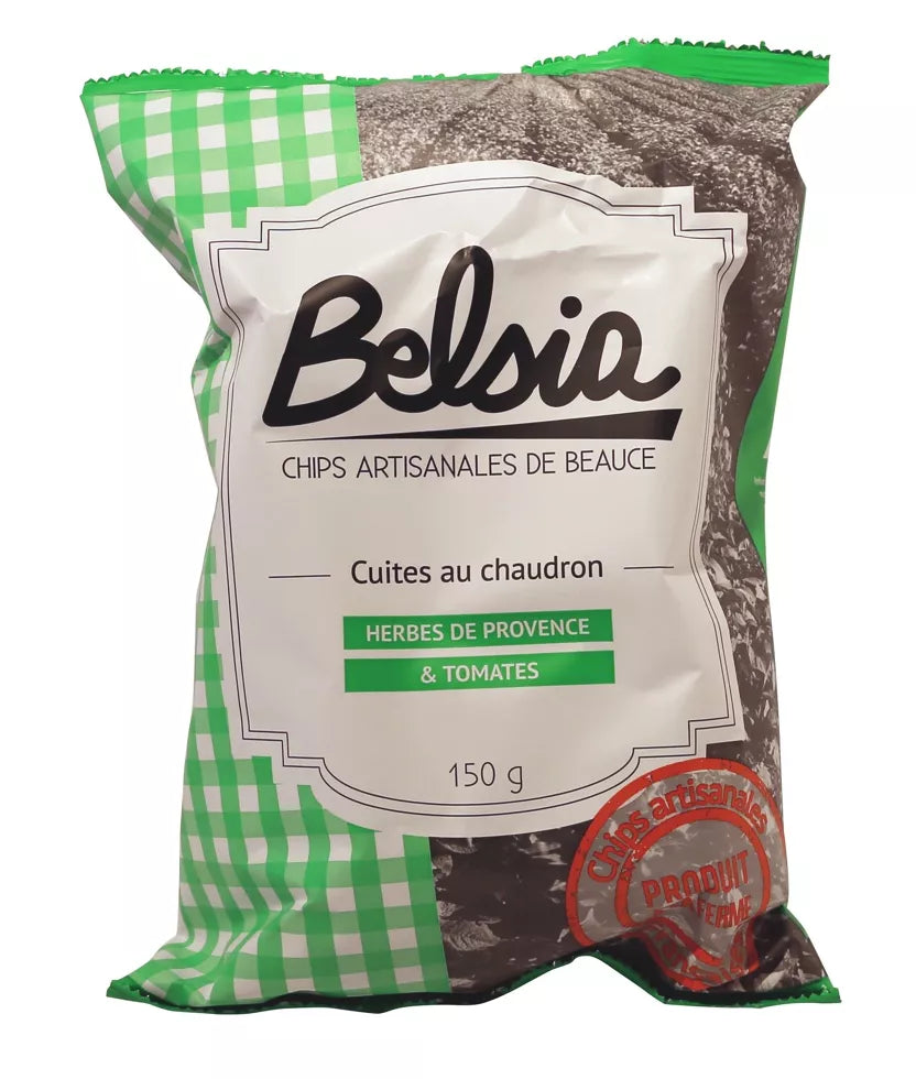 CHIPS ARTISANALES AUX HERBES DE PROVENCE ET TOMATES 150G