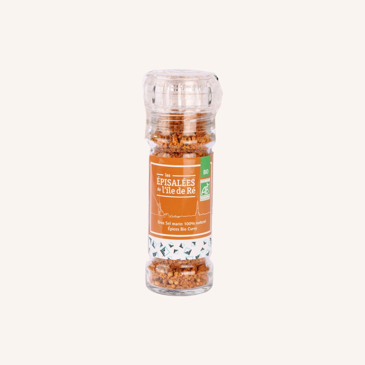 MOULIN VERRE GROS SEL EPICES BIO CURRY - 80G