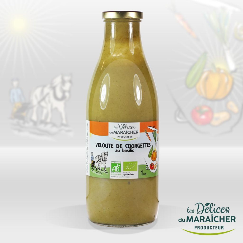 VELOUTE DE COURGETTES AU BASILIC - 1L