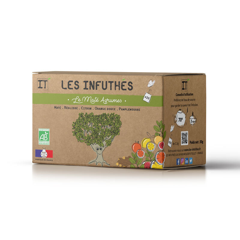 MATÉ AGRUMES - 20 SACHETS INDIVIDUELS