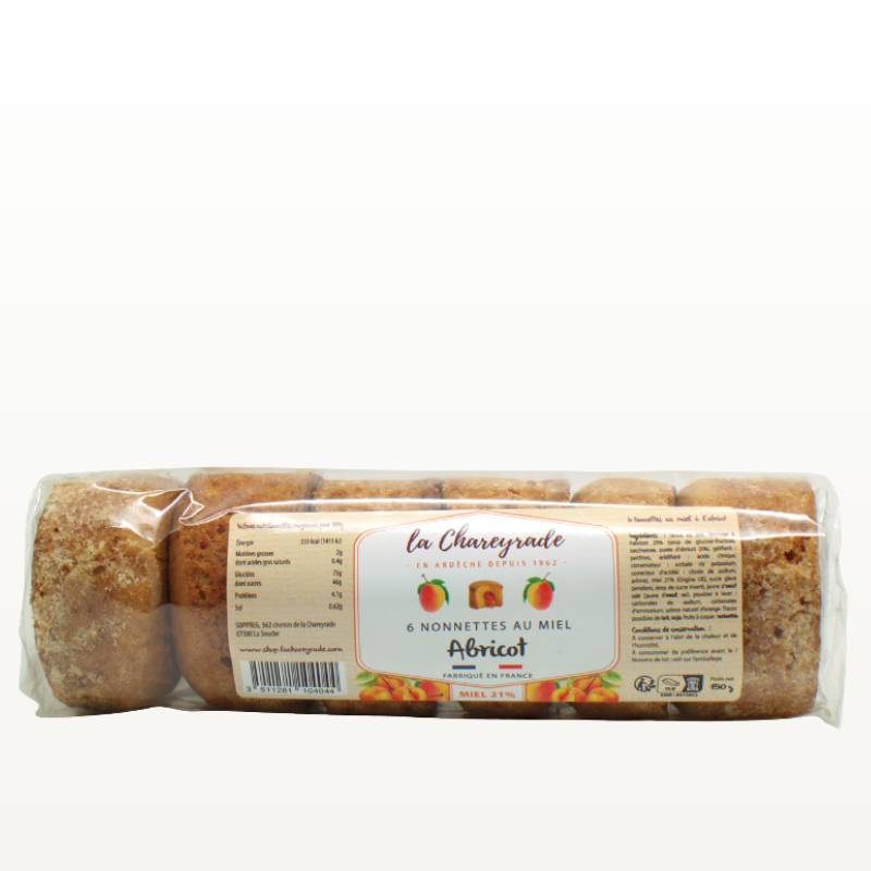 NONNETTES AU MIEL FOURRAGE ABRICOT QTÉ 6 150g