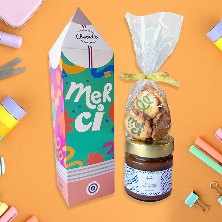 Crayon Merci - Duo caramel et biscuits au beurre