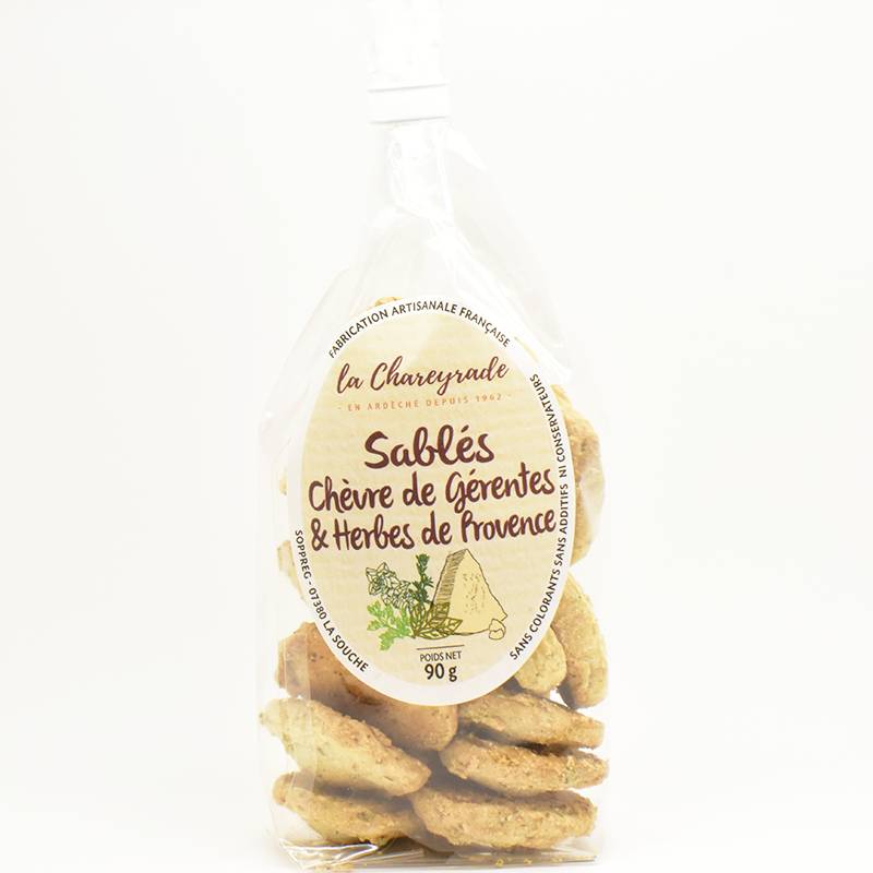BISCUITS APERITIFS CHEVRE ET HERBES DE PROVENCE - 90gr