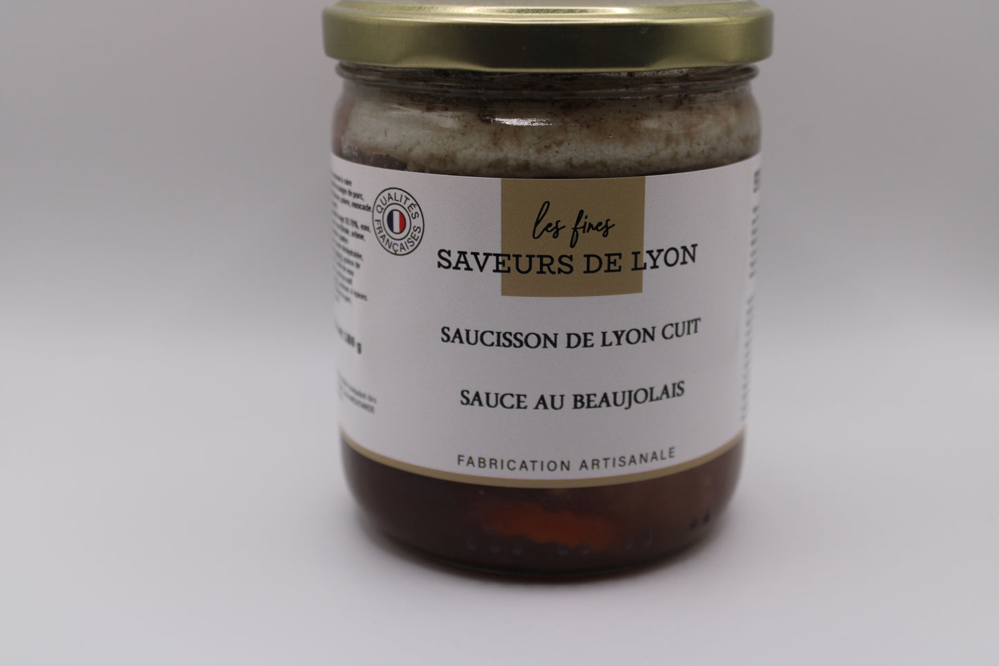 SAUCISSON DE LYON CUIT SAUCE AU BEAUJOLAIS - 380gr
