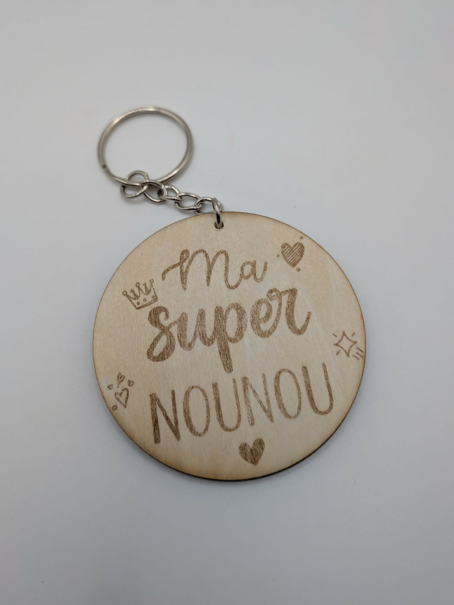 PORTE CLÉ BOIS - MA SUPER NOUNOU
