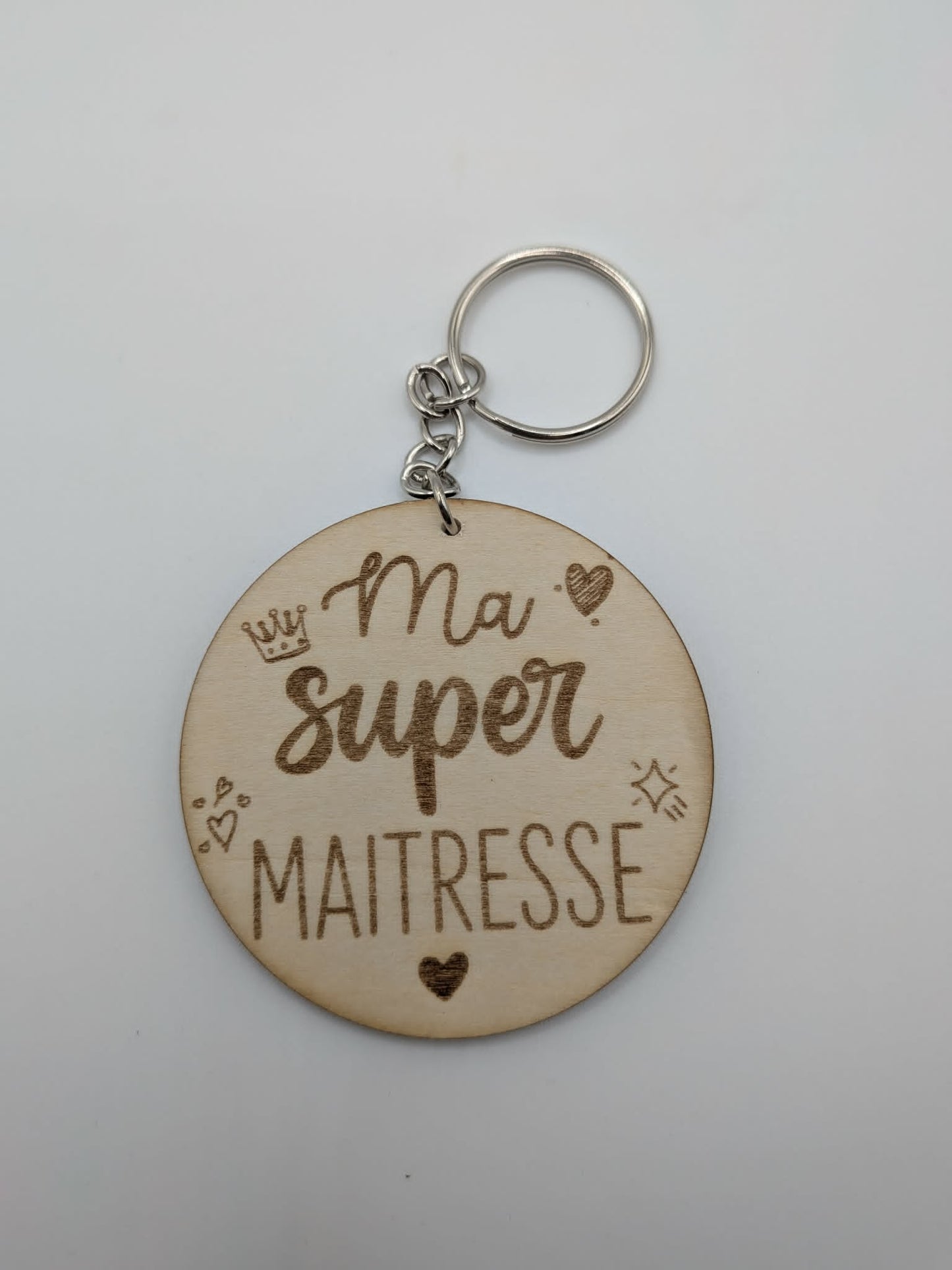 PORTE CLÉ BOIS - MA SUPER MAITRESSE