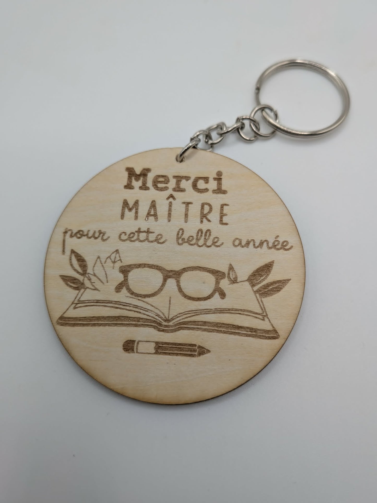 PORTE CLÉ BOIS - MERCI MAITRE