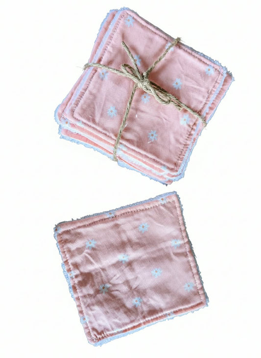 Lingettes lavables en bambou – Lot de 7 – Fait main