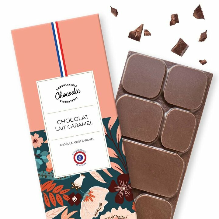 TABLETTE DE CHOCOLAT LAIT CARAMEL - 80g