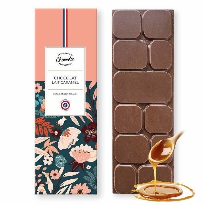 TABLETTE DE CHOCOLAT LAIT CARAMEL - 80g