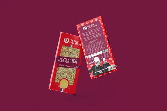 TABLETTE CHOCOLAT NOIR ET ECLATS DE BISCUITS COQUELICOTS - 90g