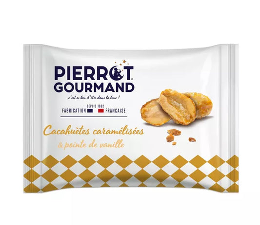 SACHET CACAHUETES CARAMÉLISÉES ET POINTE DE VANILLE - 45g - VEGAN