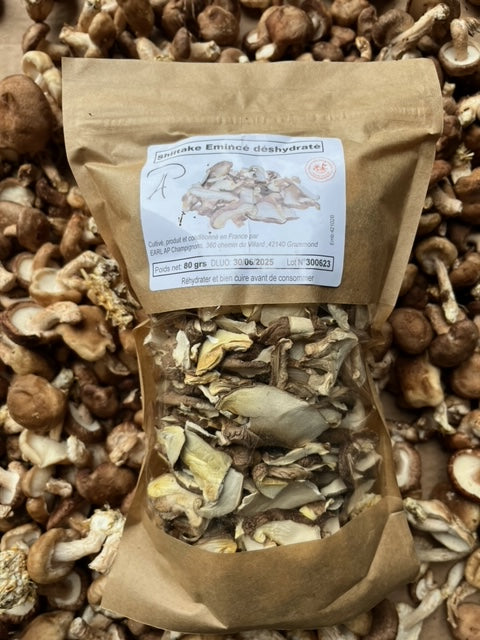 SACHET SHIITAKE ÉMINCÉ DESHYDRATÉ - 80g