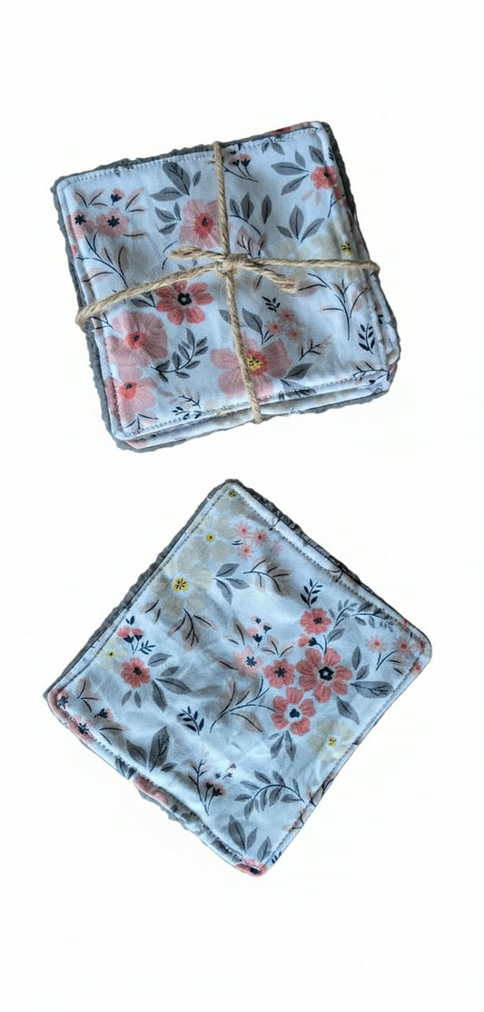 Lingettes lavables en bambou – Lot de 7 – Fait main