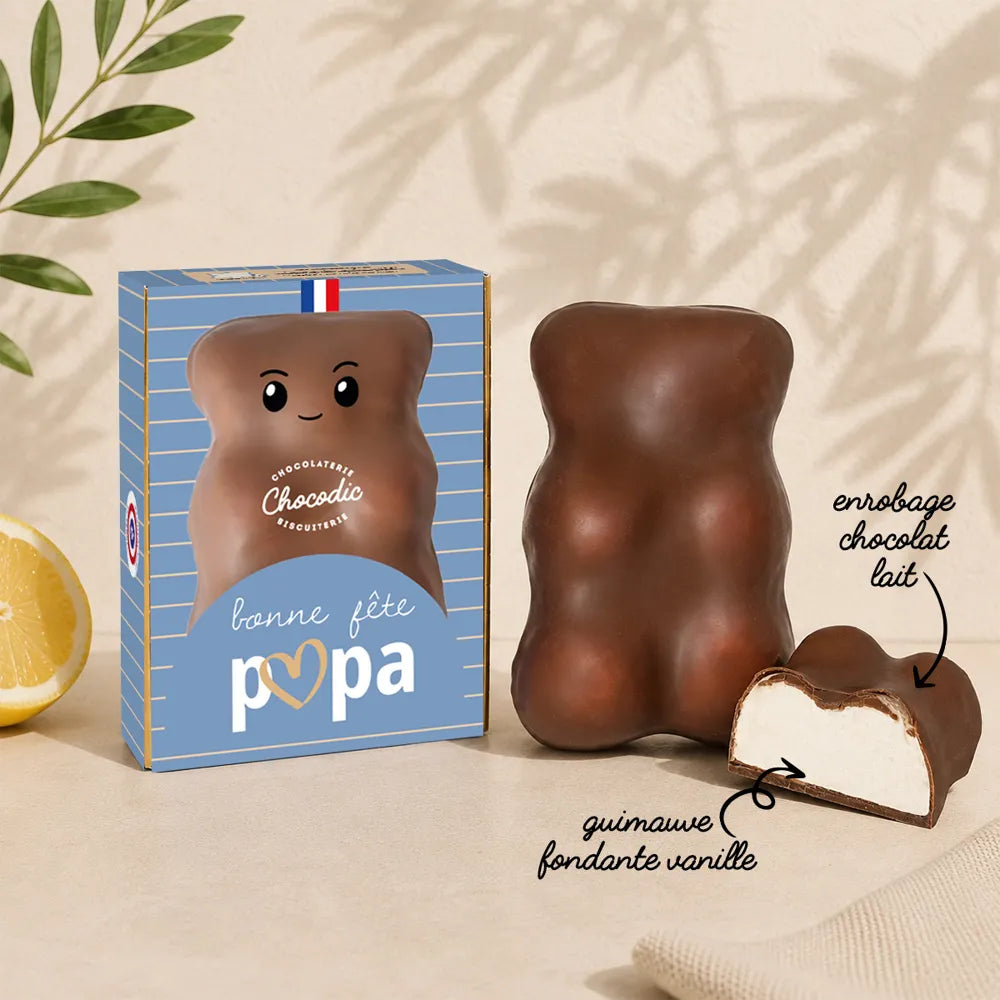 Ourson Guimauve XL - Fête des pères Bonne fête PAPA