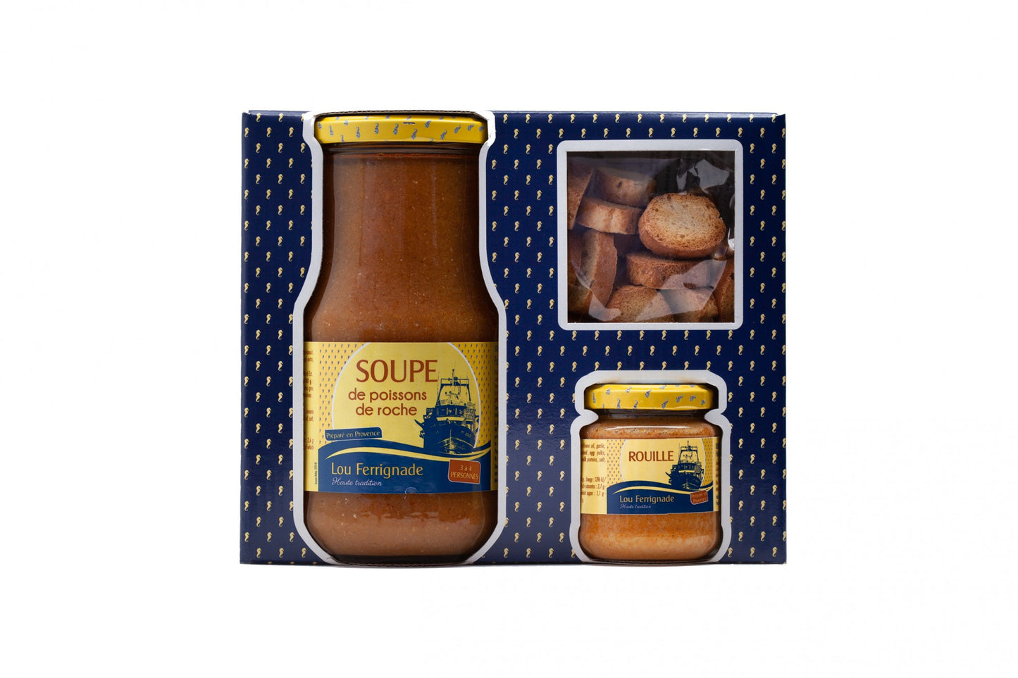 COFFRET SOUPE DE POISSONS, ROUILLE, CROUTONS