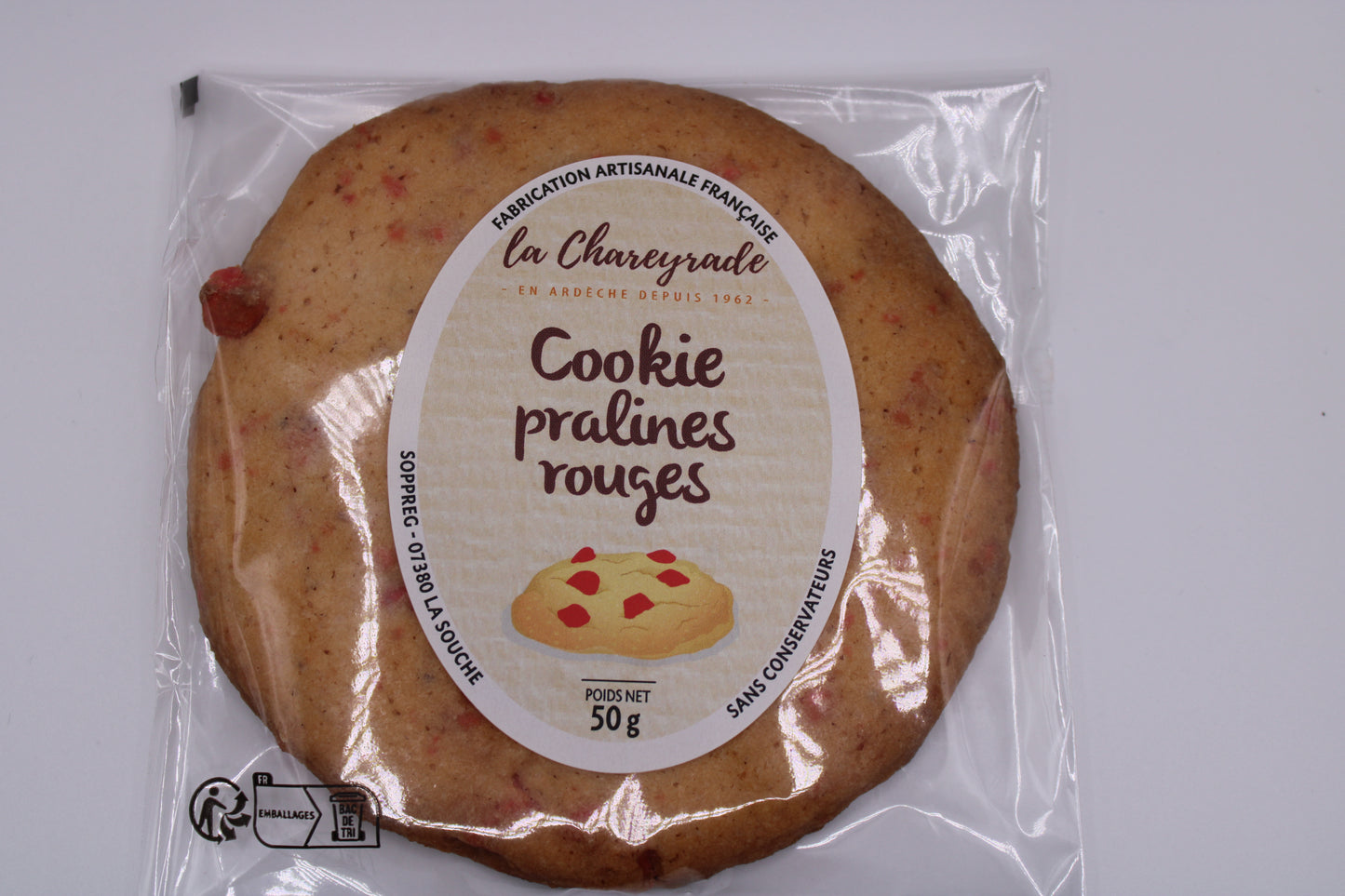 COOKIE ECLATS PRALINES ROUGES - 50gr