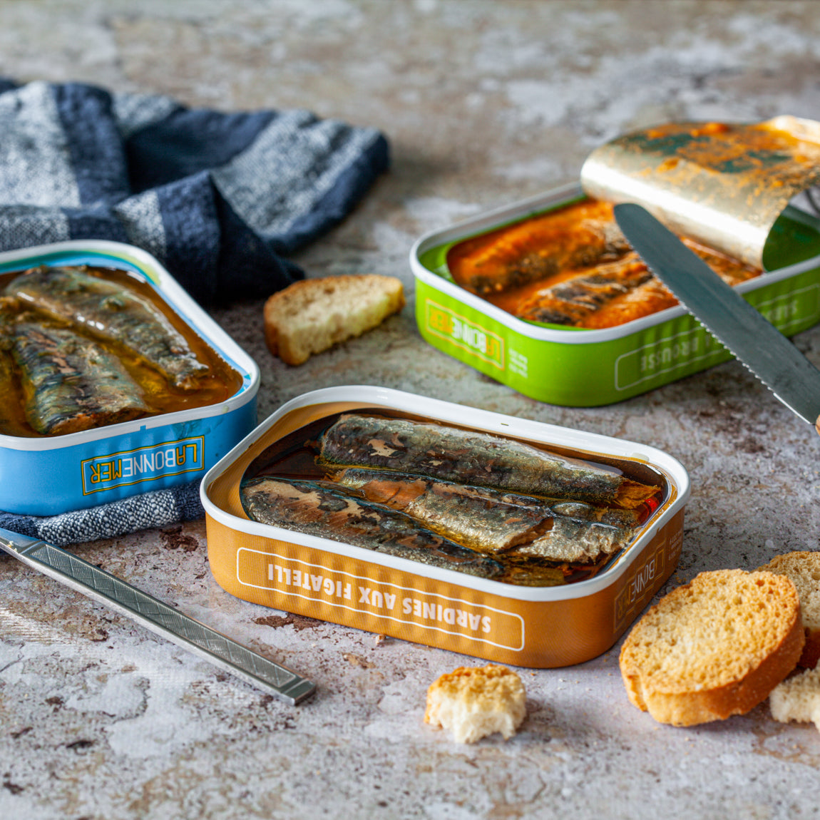 COFFRET CORSE 3 BOITES SARDINES - 345g