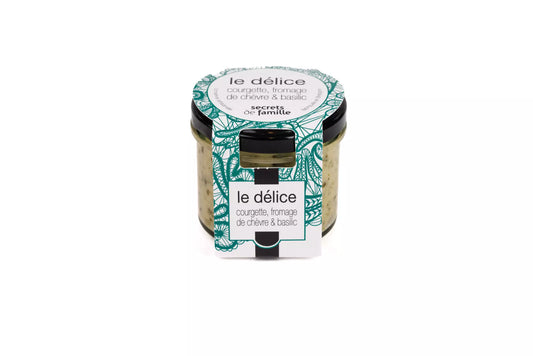 DELICE COURGETTES AU FROMAGE DE CHEVRES ET BASILIC - 90gr