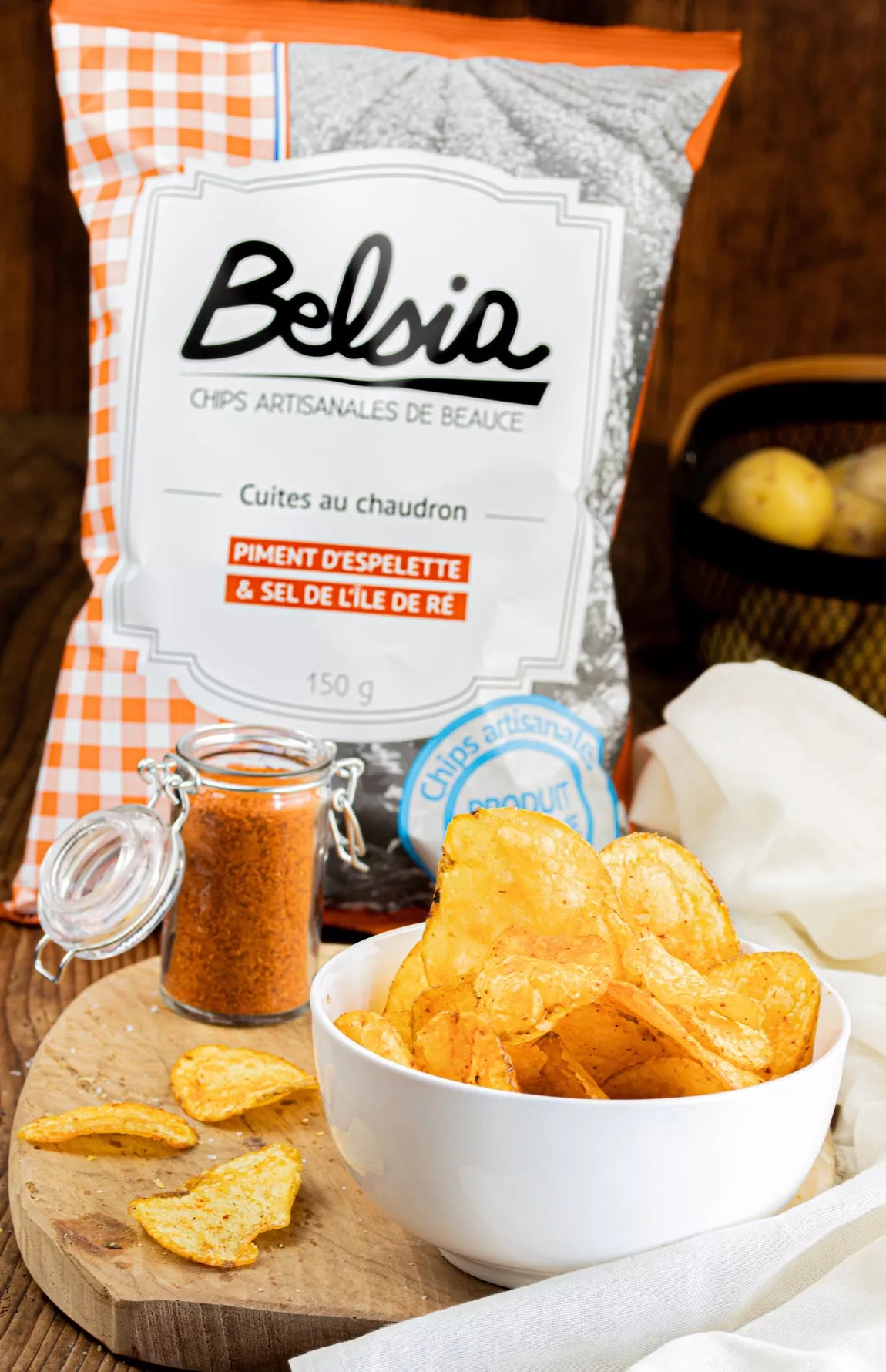 CHIPS ARTISANALES - PIMENT D'ESPELETTE - 150g