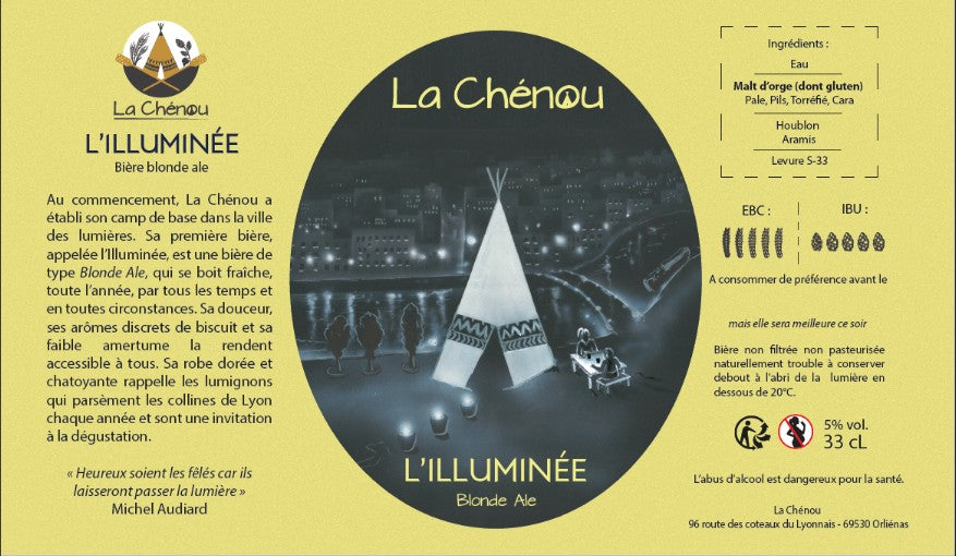 BIERE L'ILLUMINÉE - BLONDE - 33cl