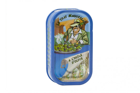 FILETS DE MAQUEREAUX A L'HUILE D'OLIVE - 125G