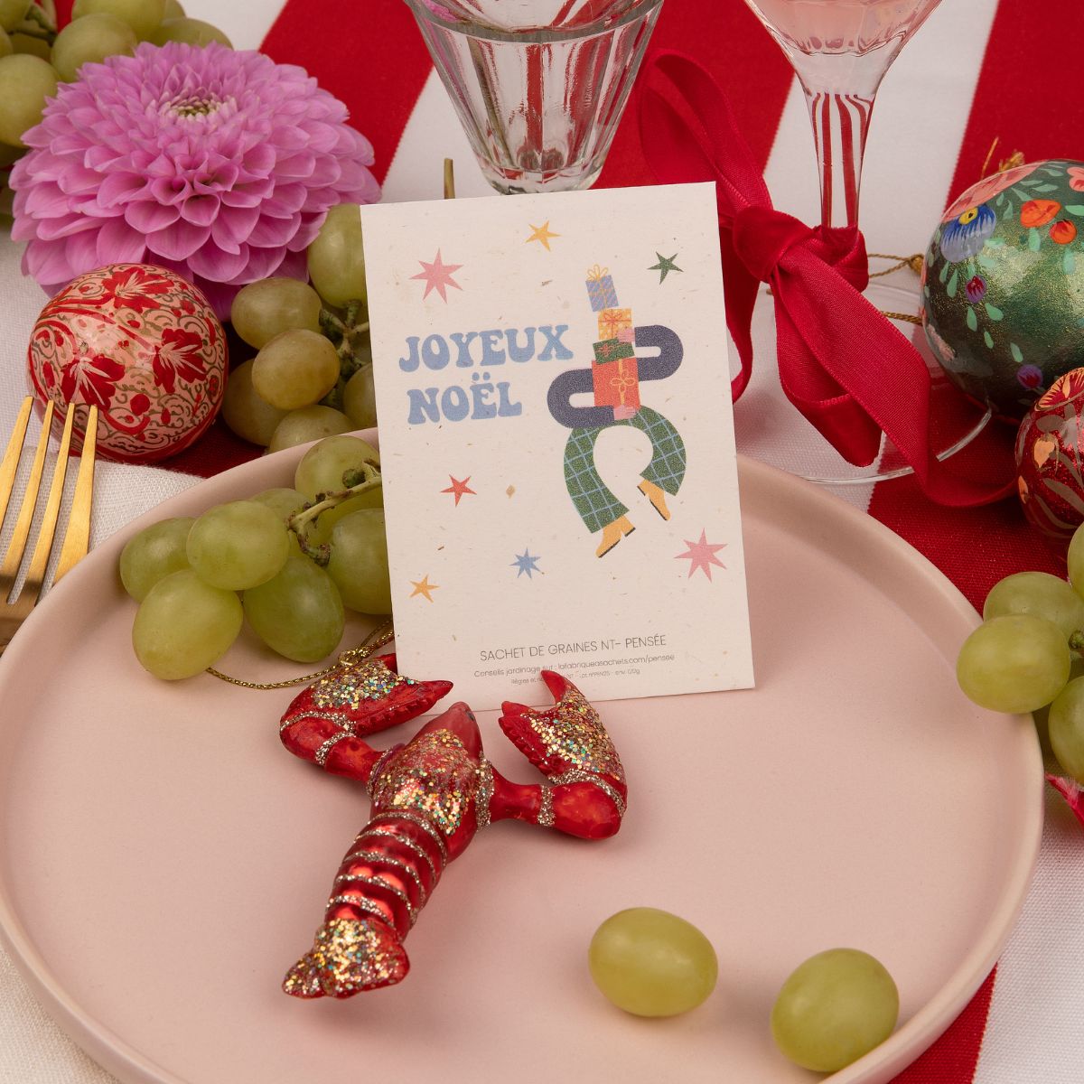 CARTE DE GRAINES - JOYEUX NOEL