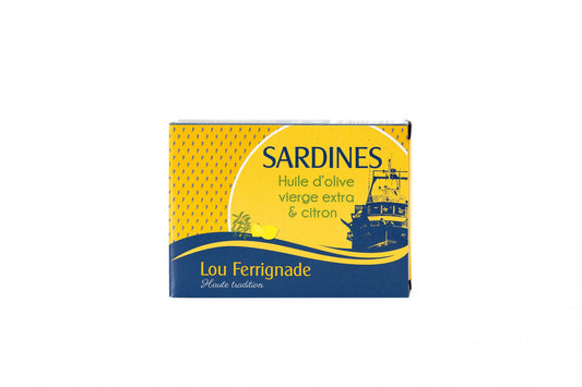 SARDINES HUILE D'OLIVE VIERGE EXTRA ET CITRON - 115g
