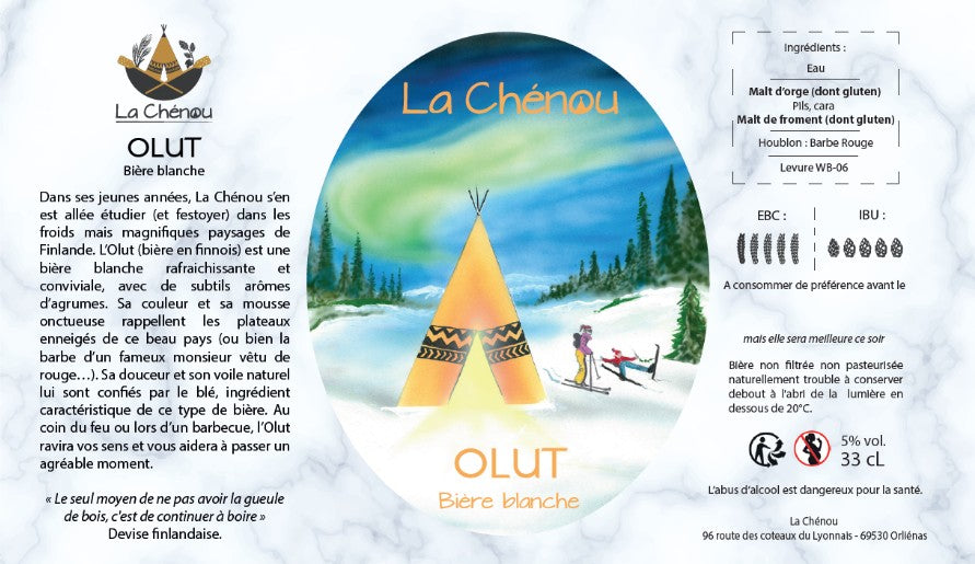 BIERE OLUT - BLANCHE - 75cl