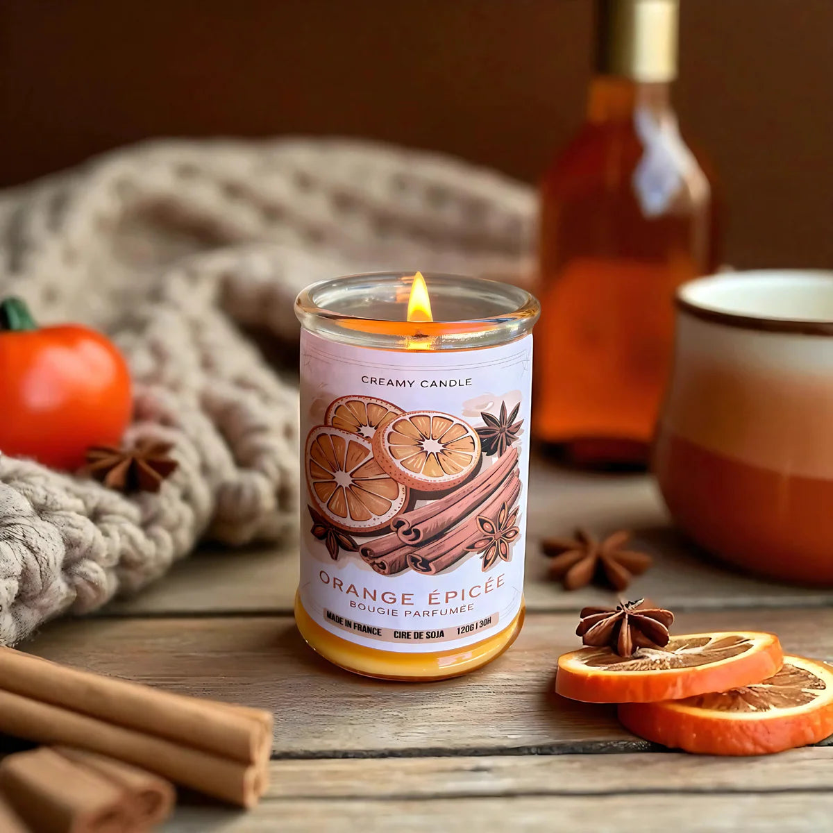 BOUGIE  PARFUMÉE - ORANGE EPICÉE
