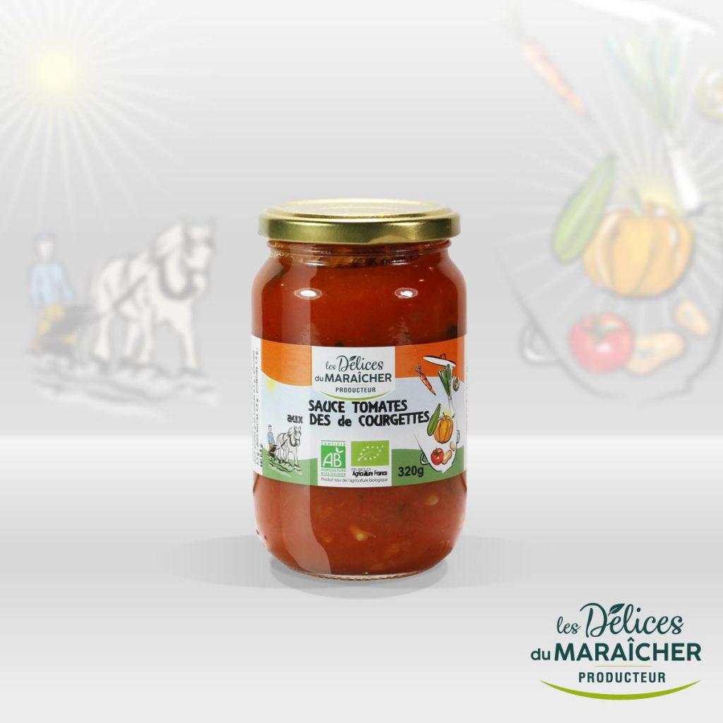 SAUCE TOMATES DES DE COURGETTES - 320g