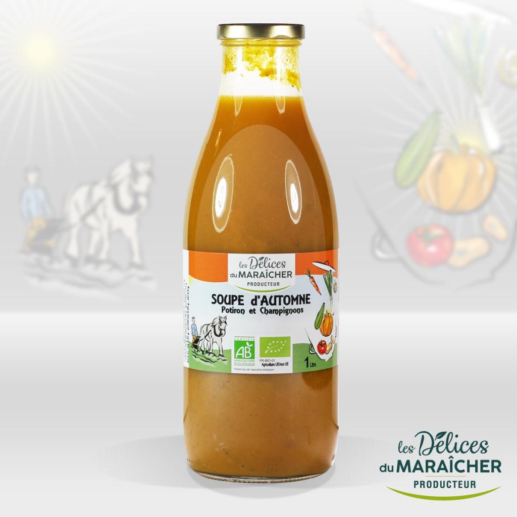 SOUPE D'AUTOMNE - POTIRON ET CHAMPIGNONS 1L