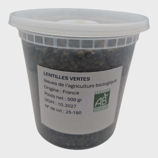 LENTILLES VERTES BIO EN POT SANS CONSIGNE - 500g