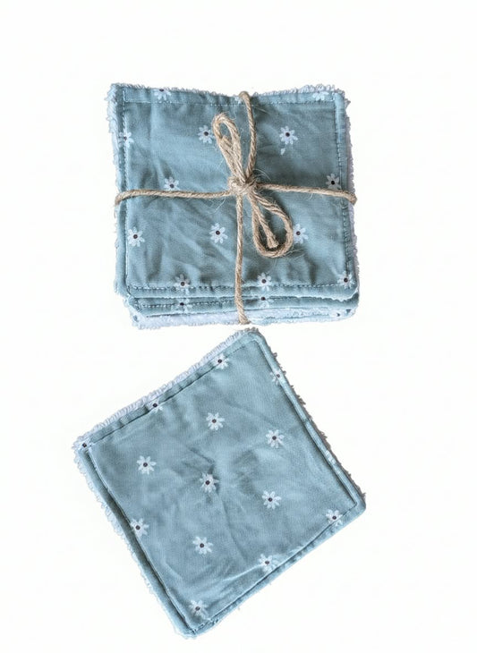 Lingettes lavables en bambou – Lot de 7 – Fait main