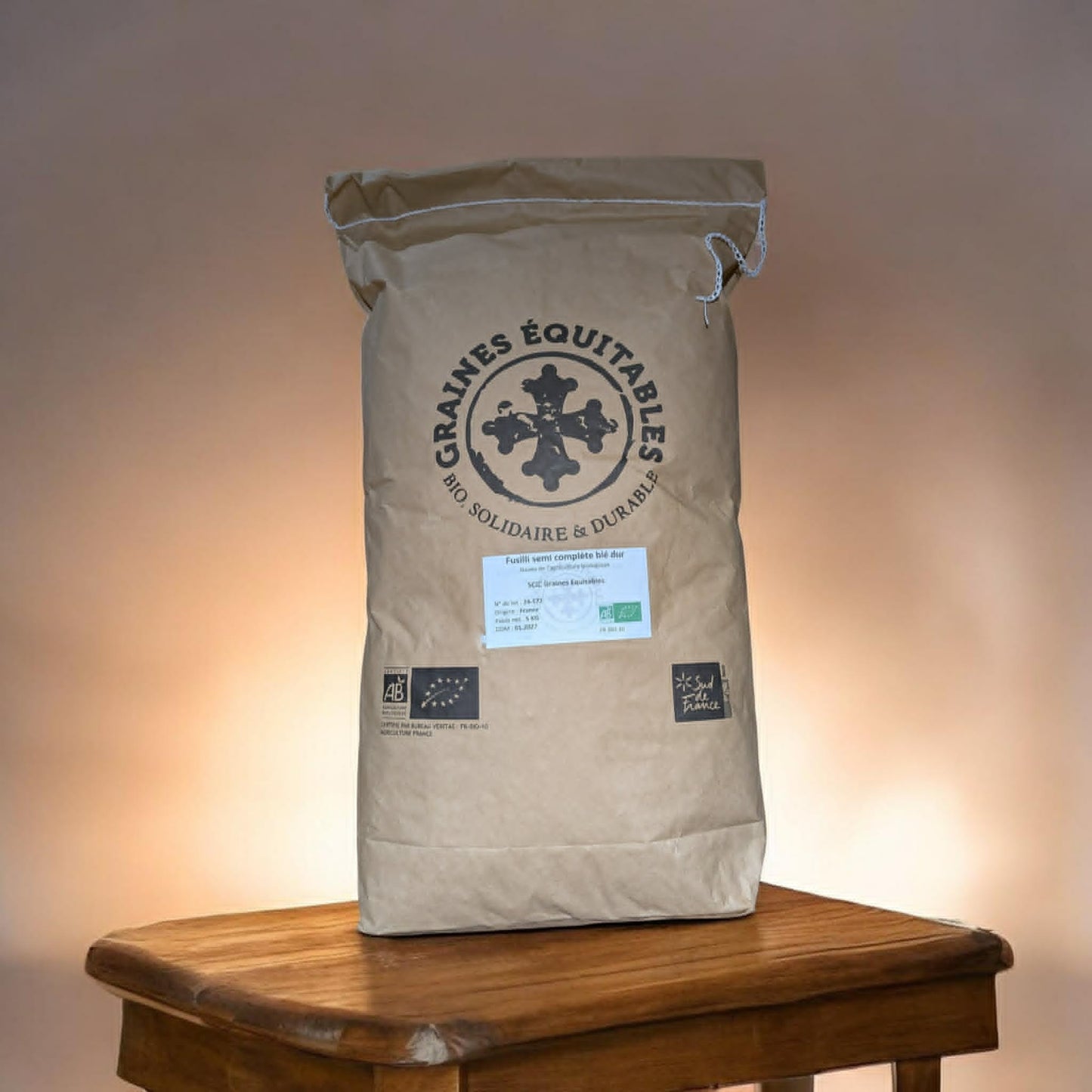 FUSILI AU BLÉ DUR DEMI-COMPLÈTES - 5 KG