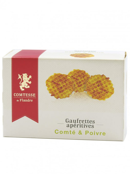 GAUFRETTES APERITIVES COMTÉ AOP ET POIVRE - 60gr