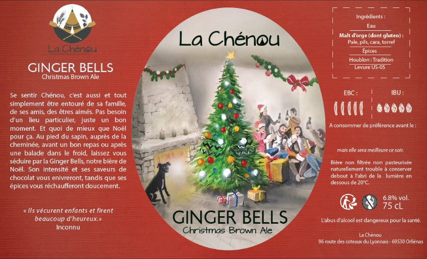 BIERE DE NOËL BRUNE - GINGER BELLS - 75cl