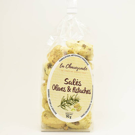 BISCUITS APÉRITIFS OLIVES ET PISTACHES - 90g