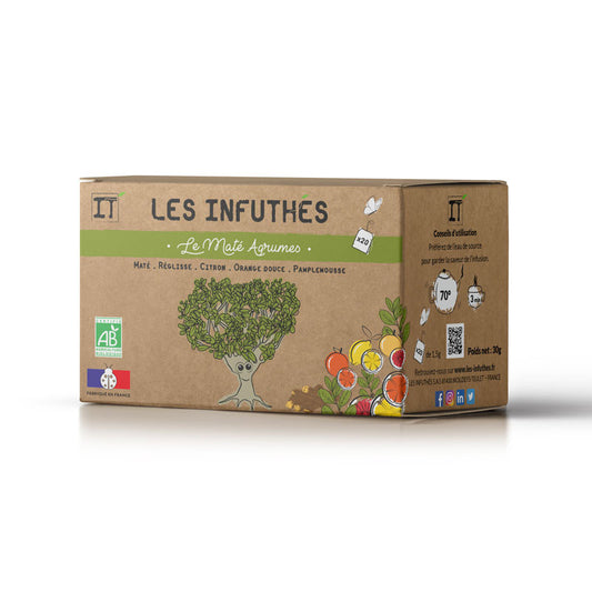 MATÉ AGRUMES - 20 SACHETS INDIVIDUELS