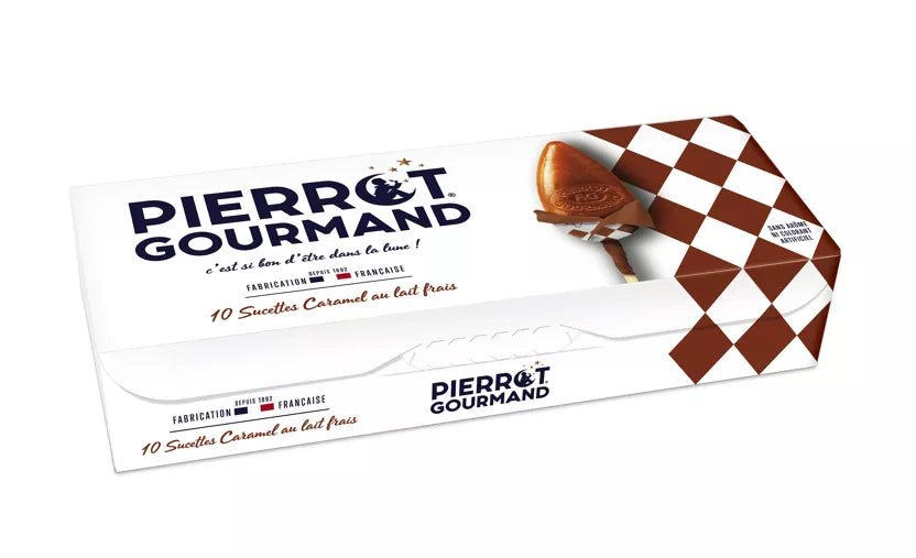 ETUI DE 10 SUCETTES CARAMEL AU LAIT FRAIS - 130g