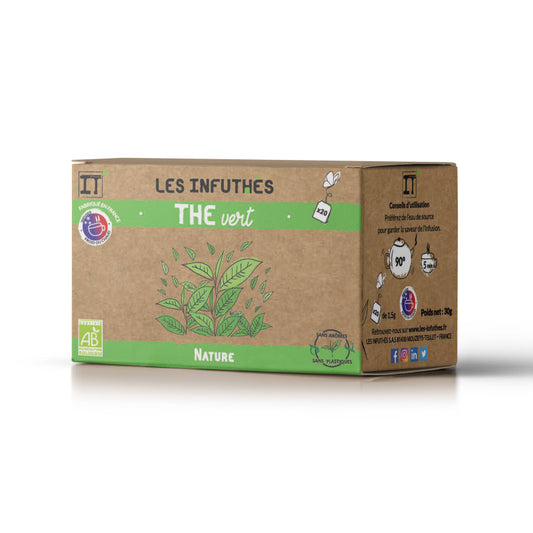 THÉ VERT NATURE - 20 SACHETS INDIVIDUELS