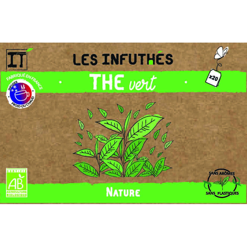 THÉ VERT NATURE - 20 SACHETS INDIVIDUELS