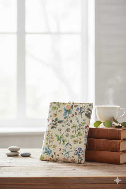 POCHETTE A LIVRE DE POCHE - MOTIF FLEURIS